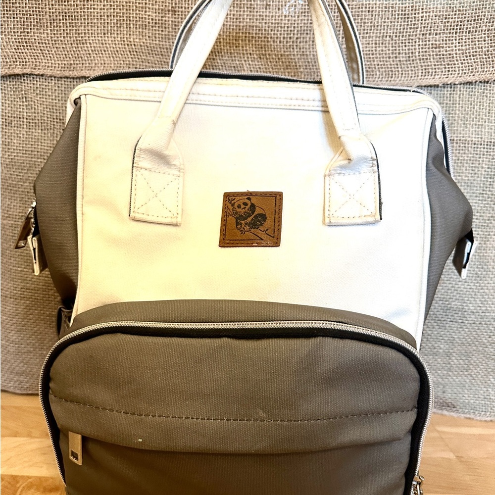 Sleepy Panda - Lizzie Canvas Diaper Bag - Backpack